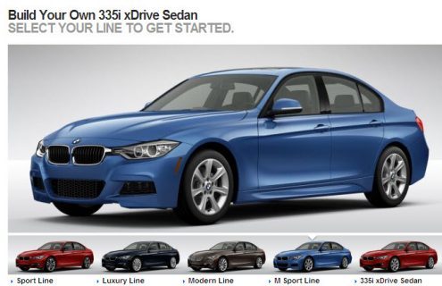 New BMW 3 Series xDrive, ActiveHybrid 3, M Sport Package configurator is live