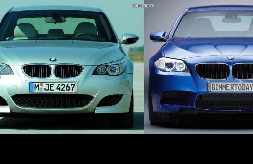 Video F10 BMW M5 vs E60 M5 on a straight line