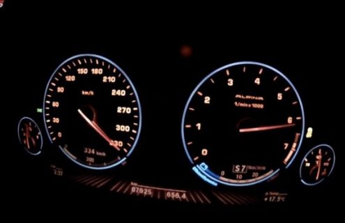 Video: ALPINA B6 BiTurbo running at 208 mph / 334 km/h