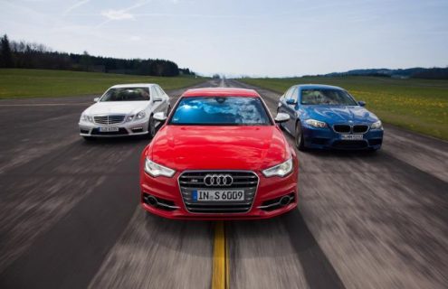 C&D Test Drive: 2013 BMW M5 vs. 2012 Mercedes-Benz E63 AMG, 2013 Audi S6