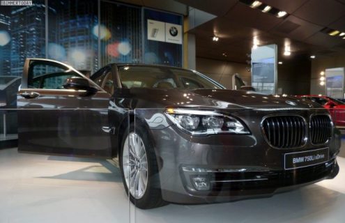 Facelifted BMW 7 Series in display at BMW Welt