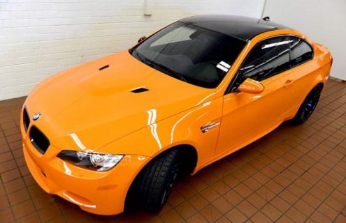 Fire Orange BMW M3 shows up at BMW Cleveland