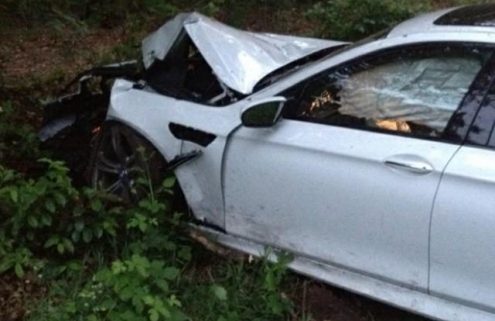 F10 BMW M5 in another unfortunate crash