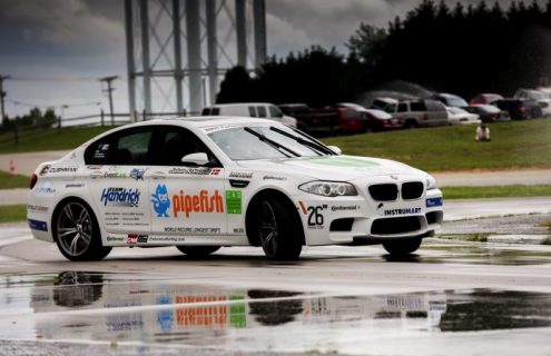 BMW Performance Driving School Sets Guinness World Drift Record With BMW M5 Sedan