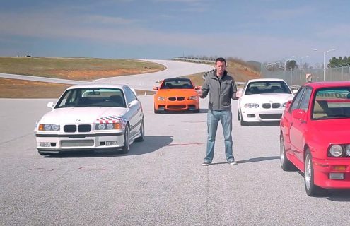 All Four M3 Generations (E30, E36, E46, E90) At The Track