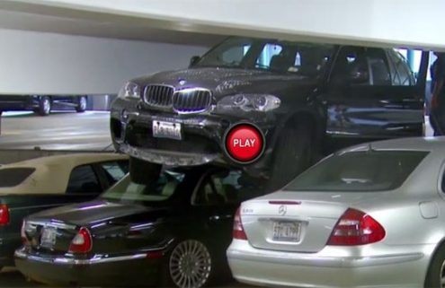 BMW X5 Lands Atop Jaguar XJ and Mercedes E-Class…Literally