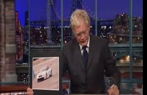 David Letterman gives a shotout to the BMW M3 GT2 win in ALMS