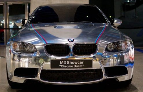 BMW M3 with Full Chrome Paint 