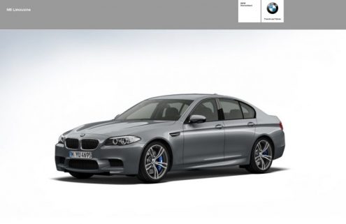 2012 BMW M5 Configurator now available on bmw.de