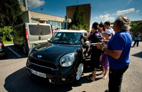 Sebastian Vettel drove the new MINI Countryman