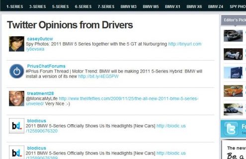 New Feature: Twitter integration across BMWBLOG