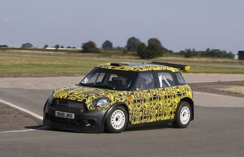 MINI WRC Countryman on a race track