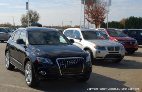 2011 BMW X3 next to Audi Q5, Mercedes-Benz GLK and Lexus RX